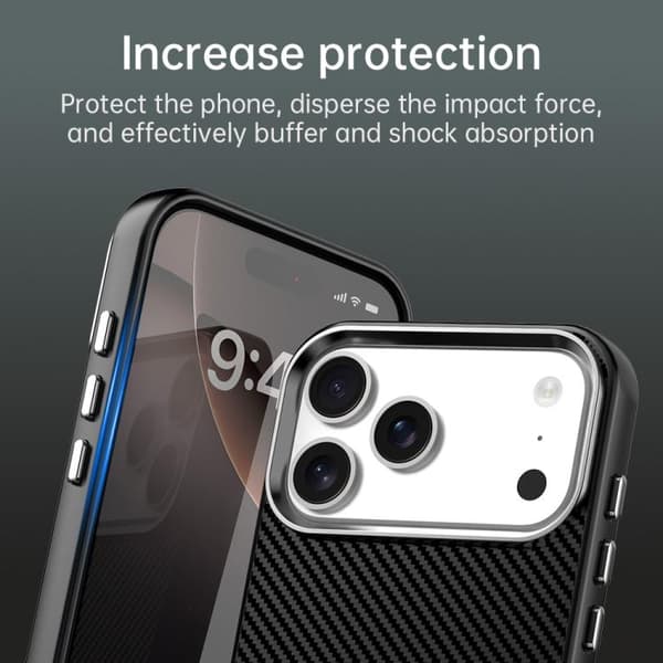iPhone 18 Pro Max / iPhone 17 Pro Max Skal - Kolfiber Series IMD Svart