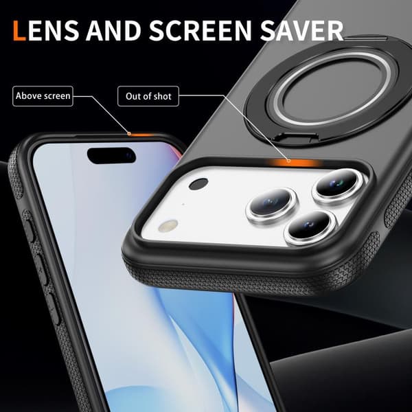 iPhone 17 Pro Max Skal med C MagSafe Gear Holder Svart