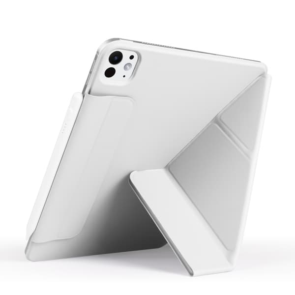 iPad Pro 11 2024 Fodral i läder med fast spänne och magnetisk deformation Grå