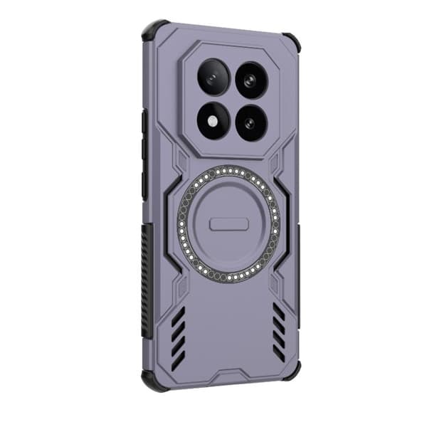 Redmi Note 14 Pro+ 5G - Butterfly Armor MagSafe Magnetisk Ring Stötsäker Mobilskal Purpur