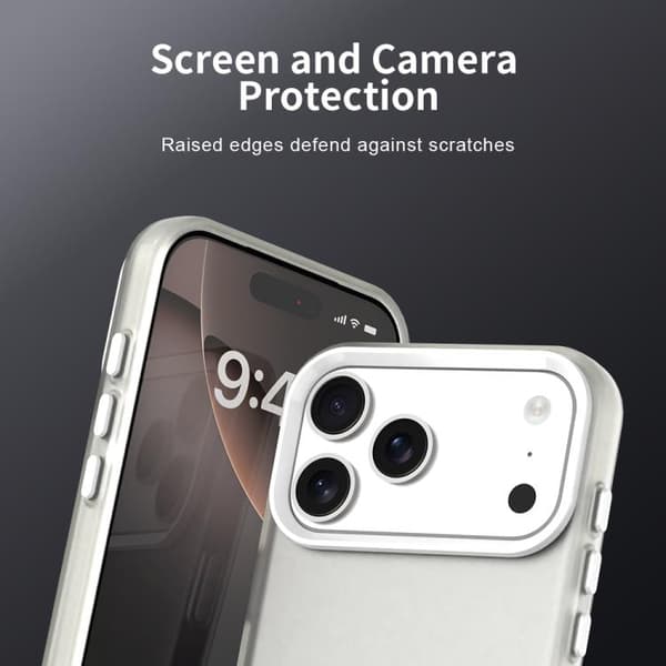 iPhone 18 Pro Max / iPhone 17 Pro Max Skal - Candy PC Hybrid TPU Stöttålig Vit