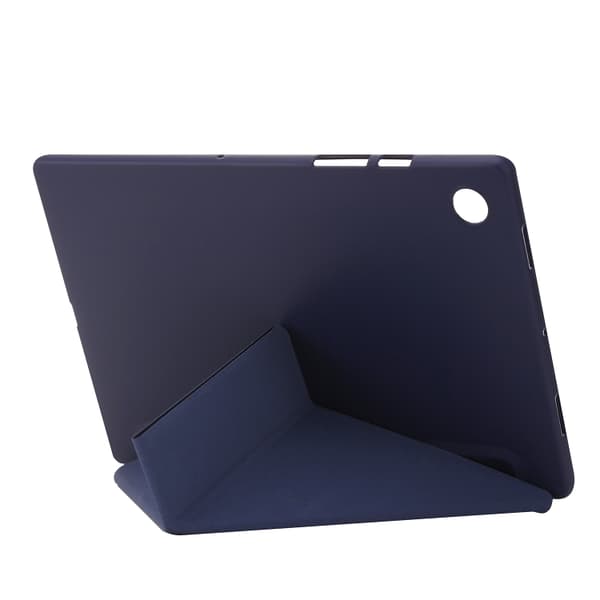 Samsung Galaxy Tab A9 / A11 Fodral i TPU med Multi-Fold Läderdesign Marinblå
