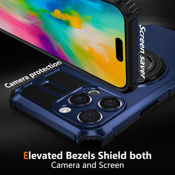 iPhone 16 Pro Max Rotating Magnetisk Hållare Skal Kunglig blå
