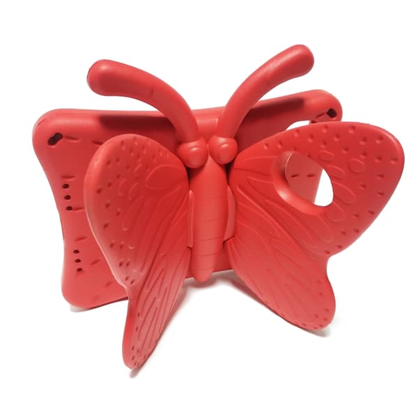 iPad mini 6 / mini 2024 Skal med Butterfly Bracket EVA Stötsäker Design Röd