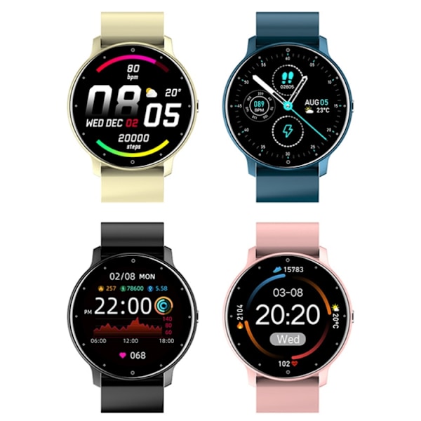 ZL02 Pulsmätare Stegräknare Smart Klocka Svart