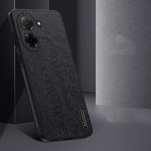 Redmi A5 - Stötsäker fodral i Träbarksläder Blå