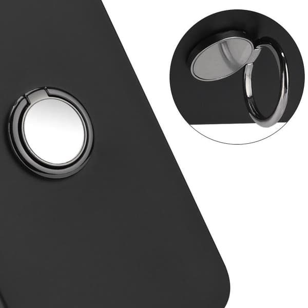 Redmi Note 14 4G EU-version TPU-fodral med matt ringhållare - Svart