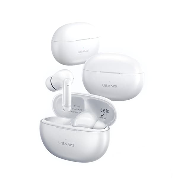 USAMS US-XD18 TWS In Ear Bluetooth-hörlurar Vit
