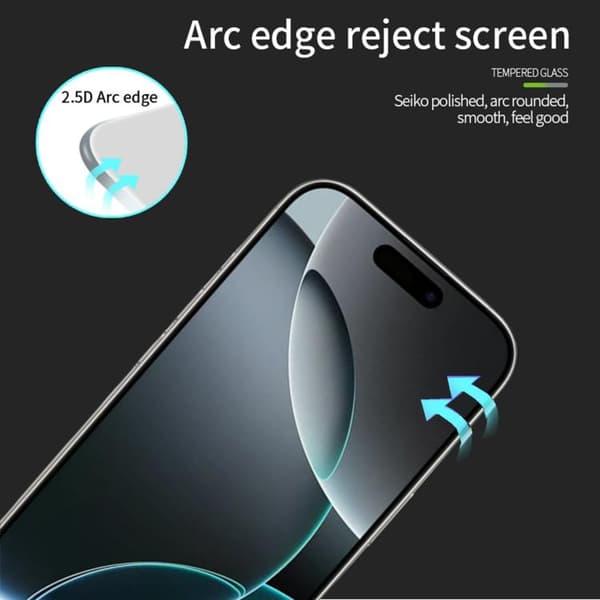 iPhone 18 Pro / iPhone 17 Pro - MOFI 9H 2.5D Fullskärms Härdat Glasfilm
