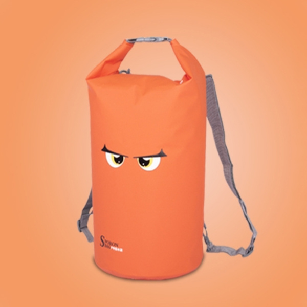 10L SPORON Utomhus Strand Simning Flottning Vattentät Väska PVC Mesh Tyg Förvaringshink Väska Orange