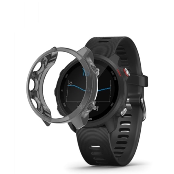 För Garmin Forerunner 245 TPU Translucent Watch Case Black