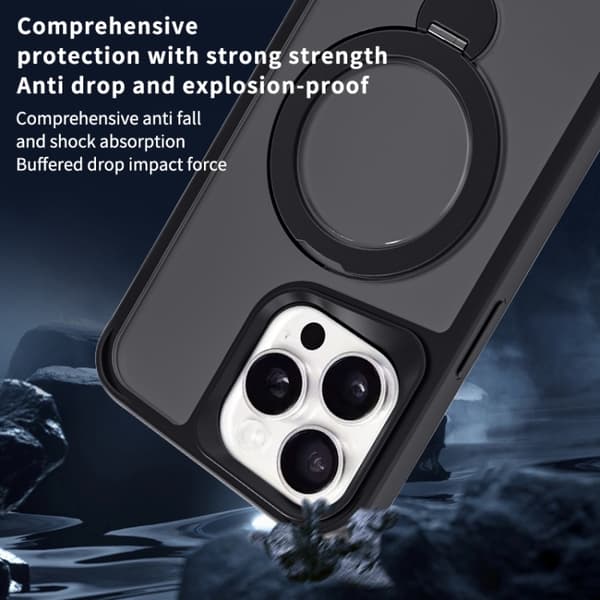 iPhone 16 Pro Unsynlig Fulcrum Hållare MagSafe Skal Beige