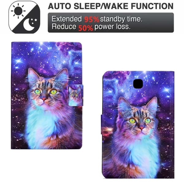 Samsung Galaxy Tab A 8.0 (2015) TPU Läderfodral Stjärnkatten