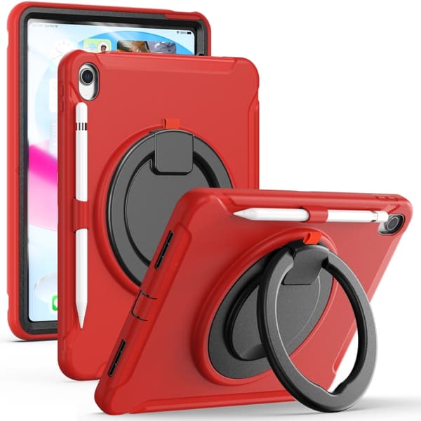 iPad 11 11:e generation / 10.9 10:e generation 2022/2025 Shockproof TPU + PC Skyddande Skal Röd