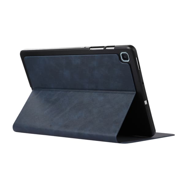 Samsung Galaxy Tab S6 Lite P610 Skyddande läderfodral Mörkblå