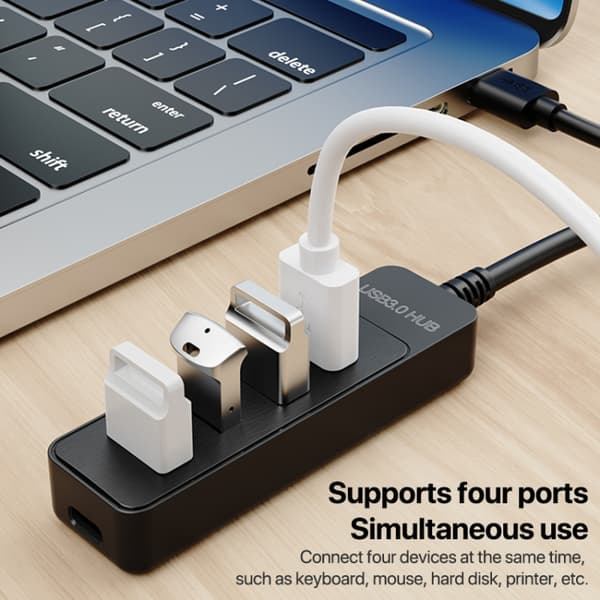 5-i-1 USB Multi-funktions Dockningsstation - Typ-C, 4xUSB 3.0, Plug & Play, Kompatibel med Windows och Mac
