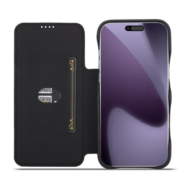 iPhone 18 Pro Max / iPhone 17 Pro Max Skal läderfodral LC.IMEEKE Hon Ancient Series Flip Svart