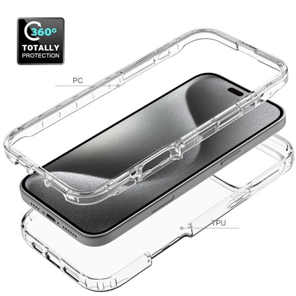 iPhone 16 Pro Shockproof Klar Gradient PC + TPU Skal Transparent