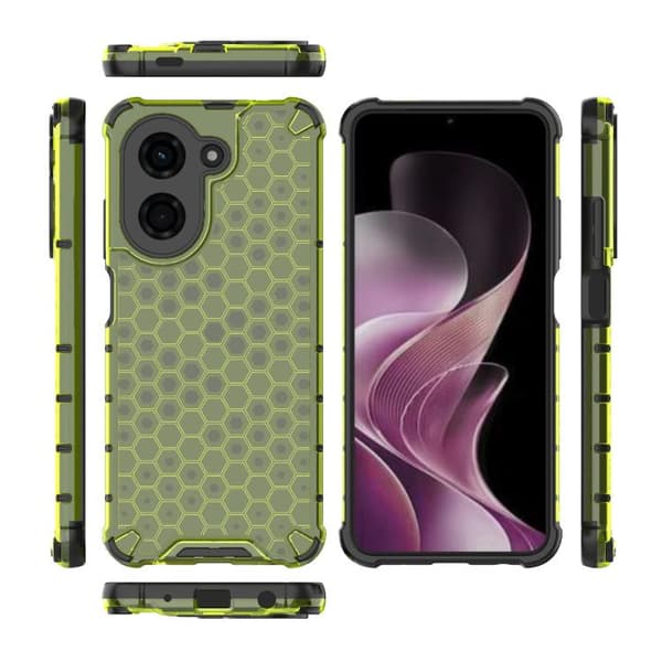 Redmi A5 4G / Poco C71 - Honeycomb Stöttålig Mobilskal Grön