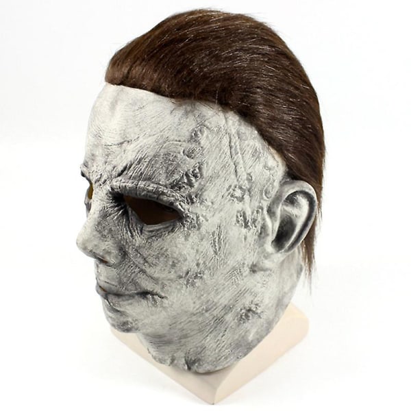 Halloween Michael Myers Full Head Latex Mask Party Cosplay Prop Skrämmande kostym