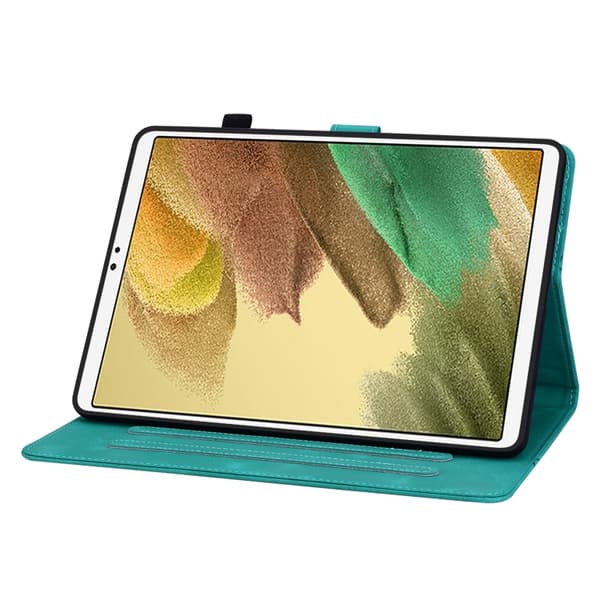 Samsung Galaxy Tab A7 Lite 8.7 Lily Prägad Läderfodral Grön