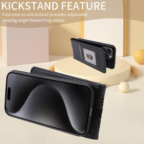 Redmi Note 14 Pro 4G - Magnetisk Vertikal Flip Läderfodral Svart