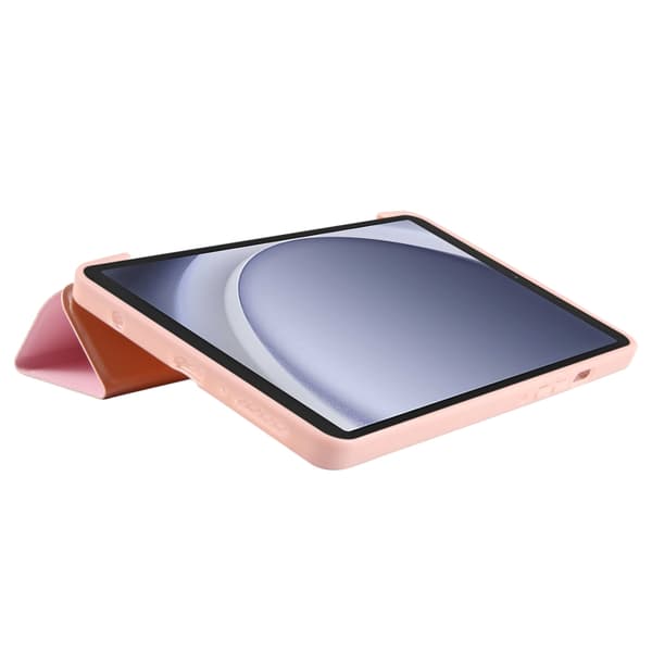 Samsung Galaxy Tab A9 / A11 Tri-fold TPU Läderfodral Roséguld
