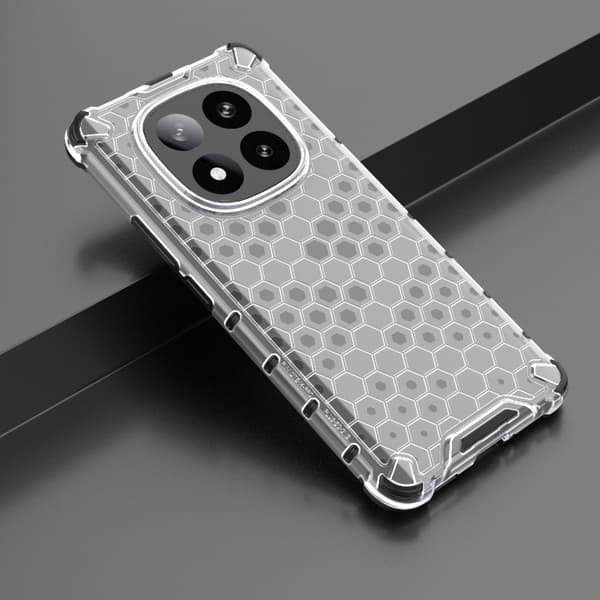 Redmi Note 14 Pro+ 5G - Honeycomb Stöttåligt Mobilskal Vit