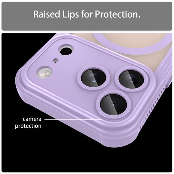 iPhone 18 Pro Max / iPhone 17 Pro Max Skal med Armor Glaze MagSafe Magnetisk Design Purpur