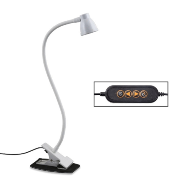 668A001 USB 360 graders böjlig slang skrivbordslampa, spec: Vit steglös dimning