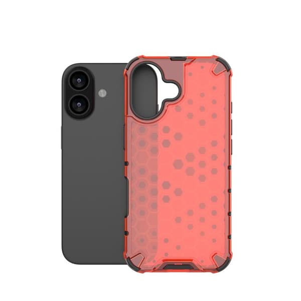 iPhone 17 Skal med Honeycomb Stötskydd Röd