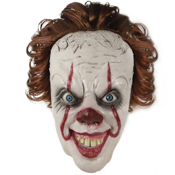 Halloween Skräck Clown Cosplay Mask Evil Killer Vuxna Klänning Fest Skrämmande Prop