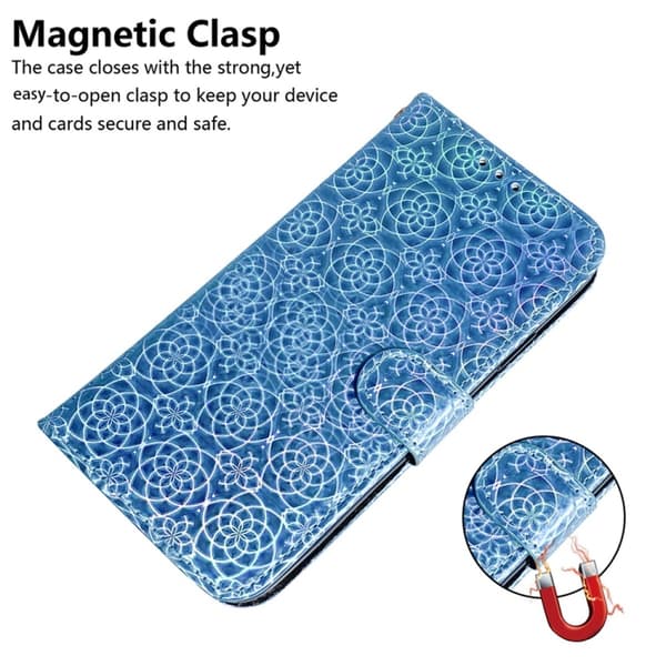 Redmi Note 14 Pro / Note 14 Pro+ 5G - Färgglad Magnetisk Spänne Läder fodral Blå