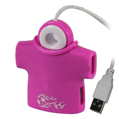 Söt Hundfot USB 1.1 Hub med 4 portar - Plug and Play (Rosa)