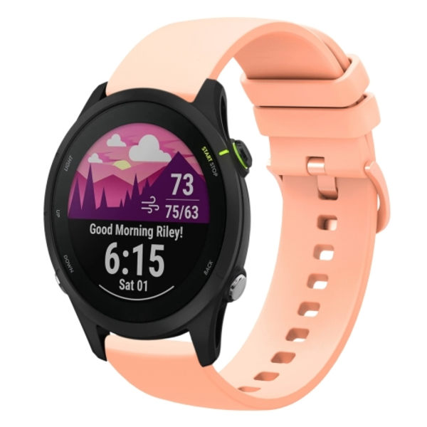 För Garmin Forerunner 255S 18mm enfärgad mjuk watch Pink