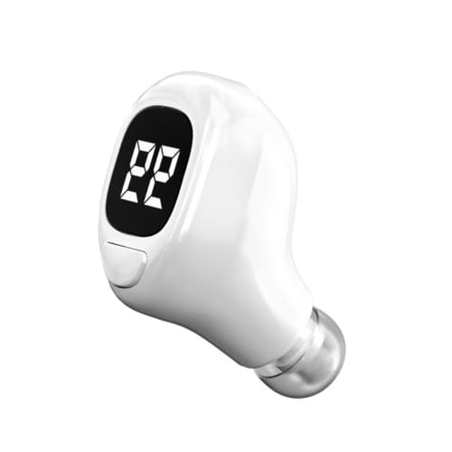 F6 Bluetooth-headset Mini osynligt öra affärs digital display hörlurar Vit