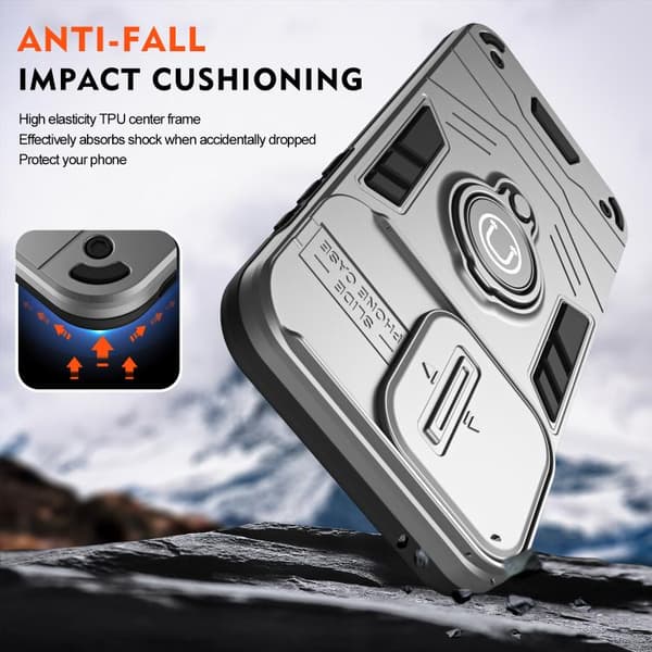 Redmi Note 14 4G - Camshield Ring Holder fodral Grå
