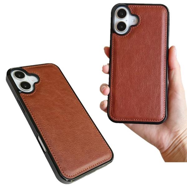 iPhone 17 Skal - Lädertextur Brun