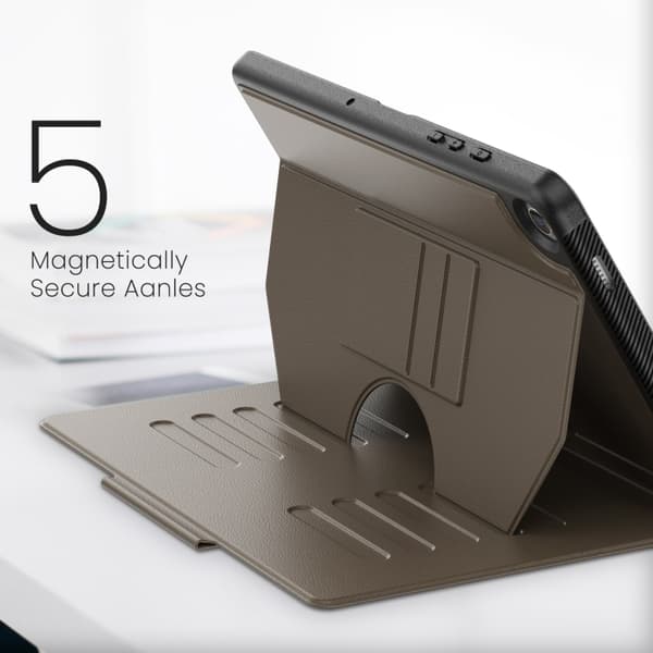 Samsung Galaxy Tab A9+ / A11+ magnetiskt läderfodral Brun