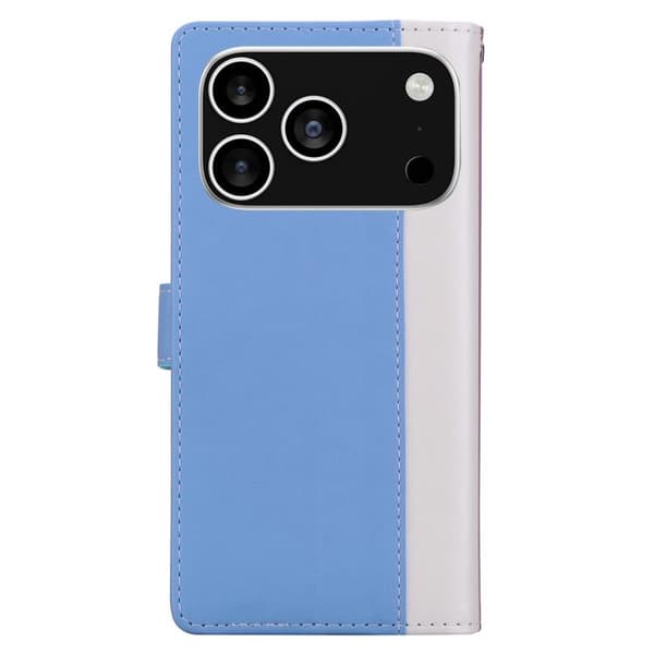 iPhone 18 Pro / iPhone 17 Pro Skal Läderfodral - Två Färger Vit Blå