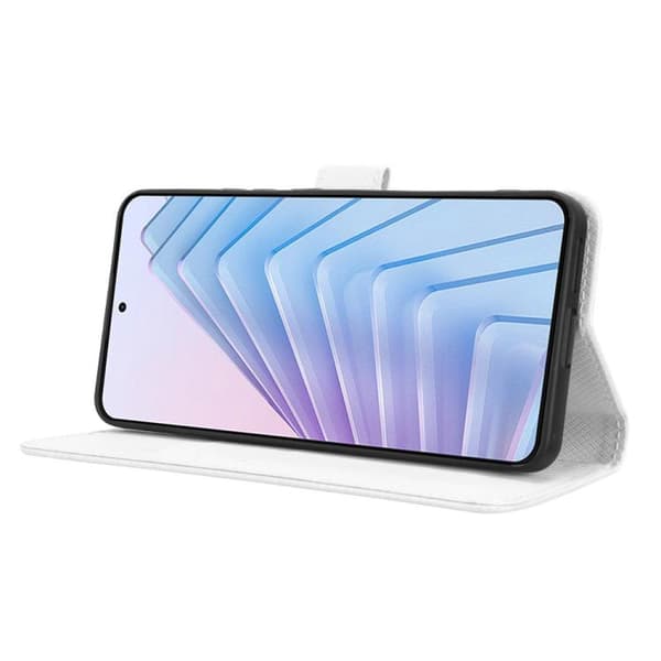Redmi Note 14 4G - EU Version Diamanttextur Läderfodral Vit