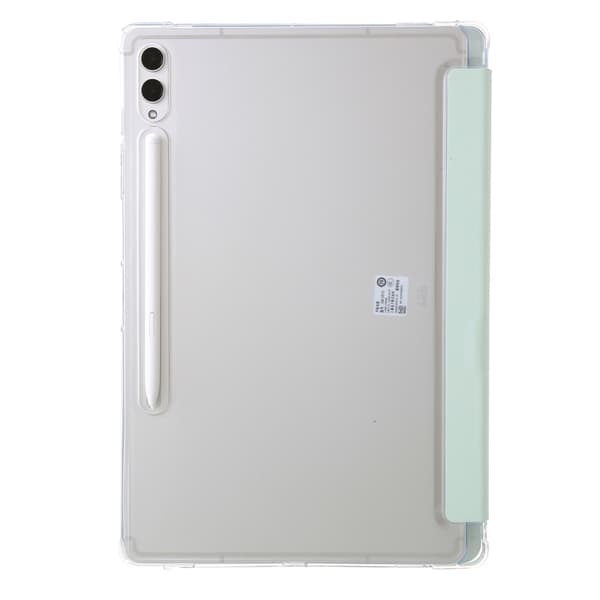 Samsung Galaxy Tab S9 FE+ Klart Akryl Läderfodral Grön