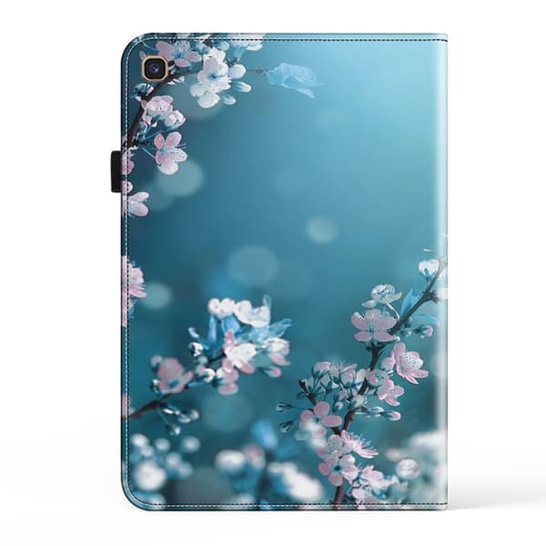 Samsung Galaxy Tab S5e Läderfodral med Kristalltextur Plommonblomma