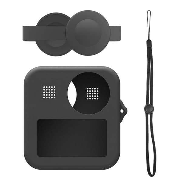 för GoPro Max Dubbla Linslock Case + Kropp Silikon Skyddsfodral