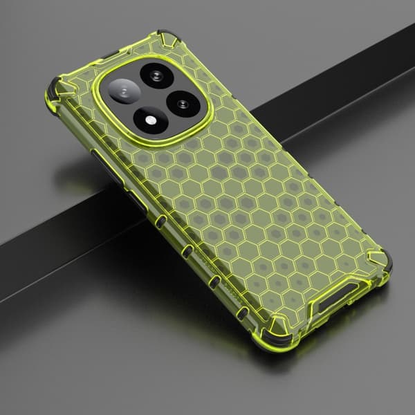 Redmi Note 14 Pro+ 5G - Honeycomb Stöttåligt Mobilskal Grön