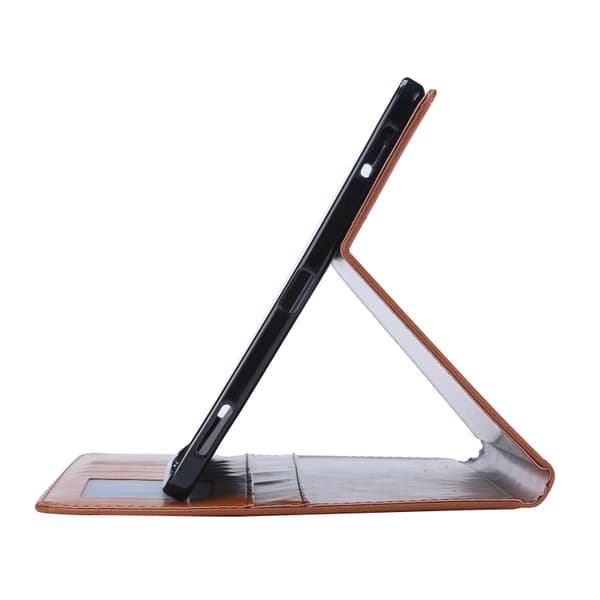 Samsung Galaxy Tab S8+ X800 Läderfodral med Textur Brun
