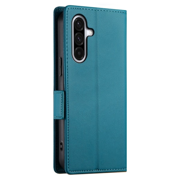 Samsung Galaxy A26 5G Skal med Magnetisk Frostad Läder och Sidobuckle Blå