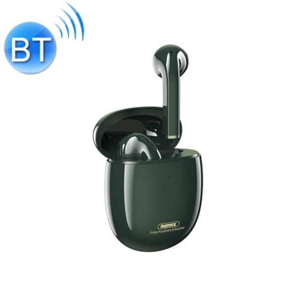 Remax TWS-23 Bluetooth 5.0 Magnetiska True Wireless Stereo Bluetooth-hörlurar Grön