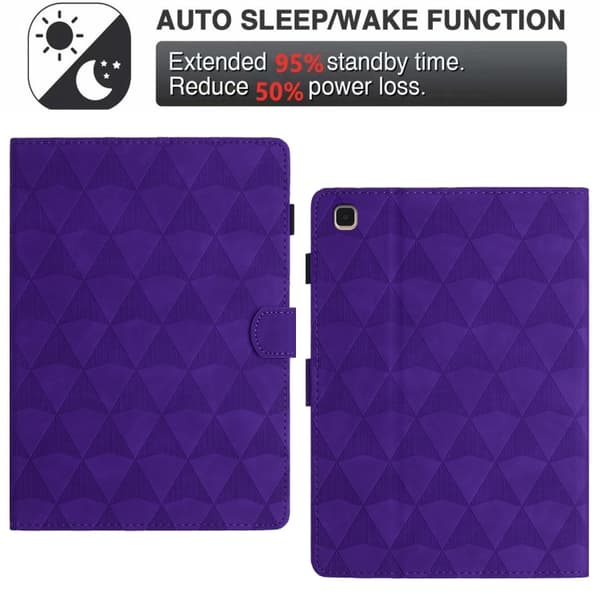 Samsung Galaxy Tab S6 Lite P610 Diamond Textured Leather Case Lila