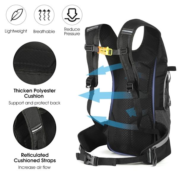 WEST BIKING YP1602798 Ryggsäck med Vattenpåse Set Utomhus Casual Resväska Axelväska Svart Grön